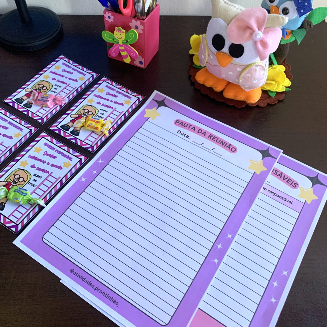 Mimo para reunião de responsáveis