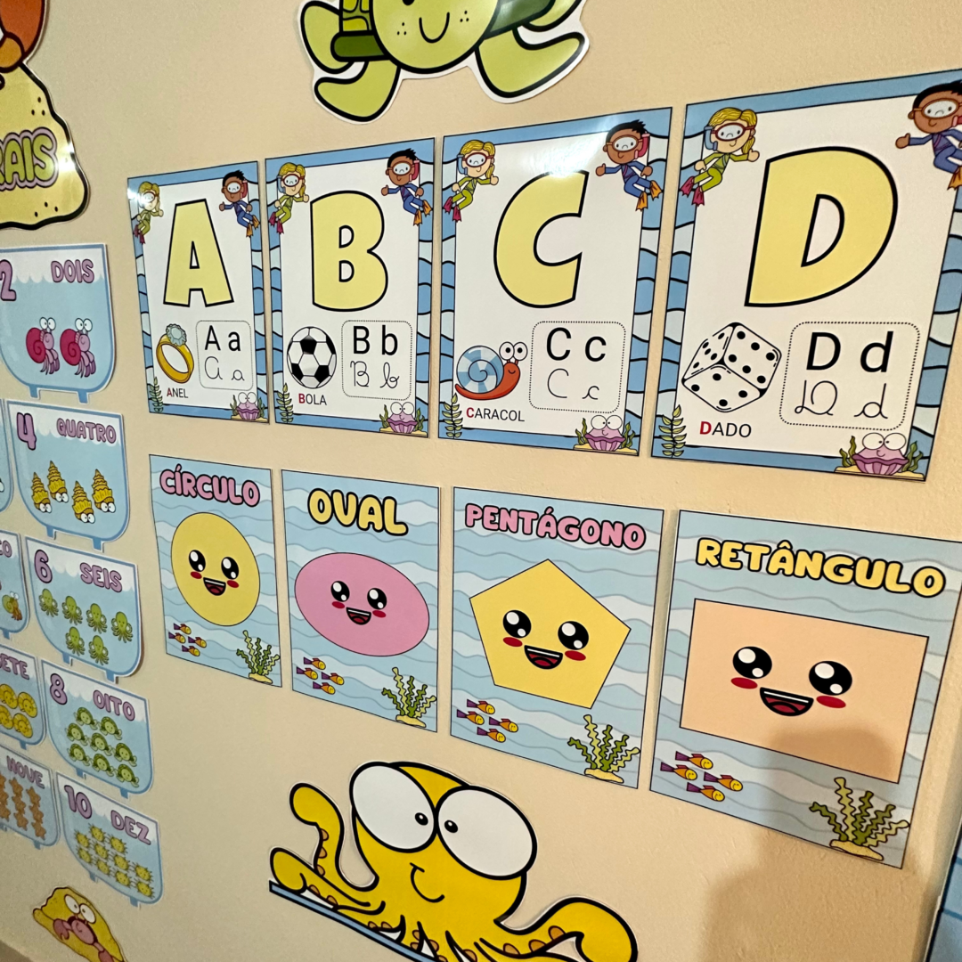 Kit Sala de Aula Fundo do Mar