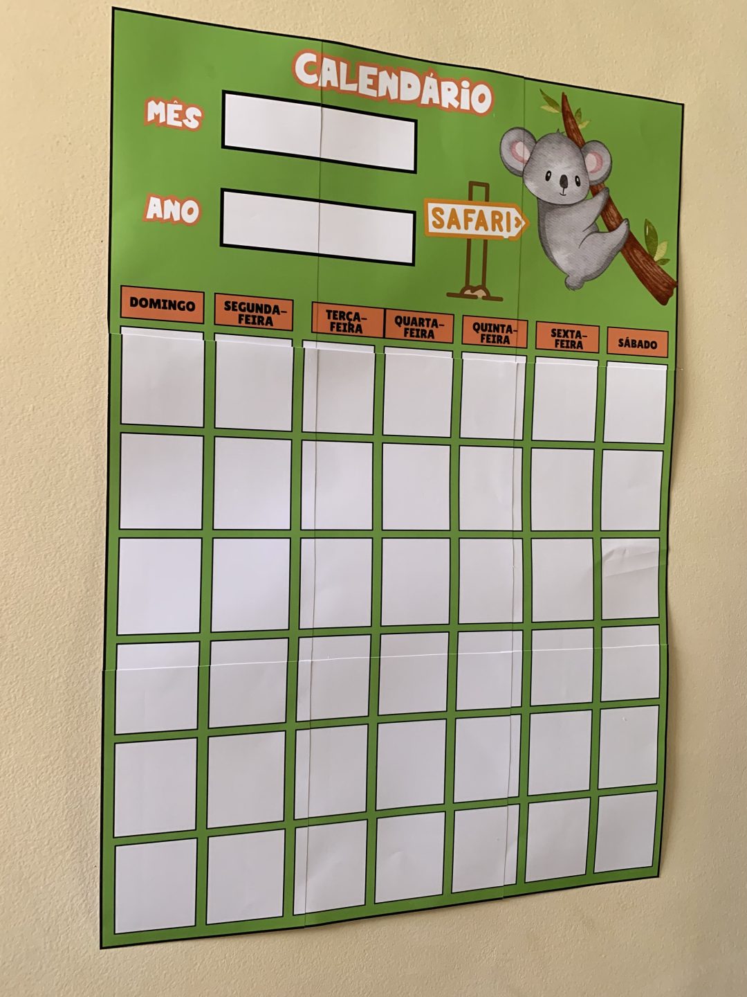 Calendário Grande de parede - Safari