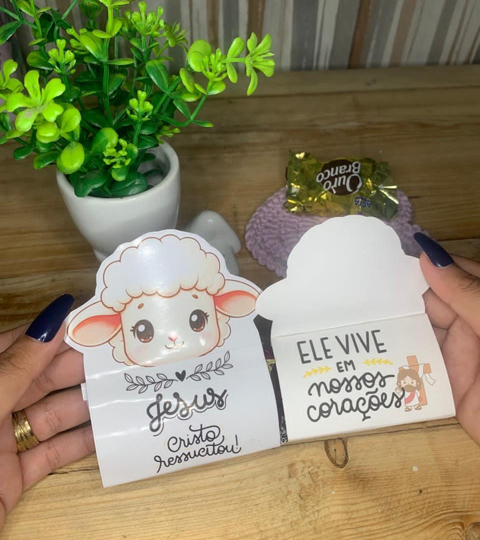 Lembrancinha Ovelhinha Porta Bombom - Páscoa