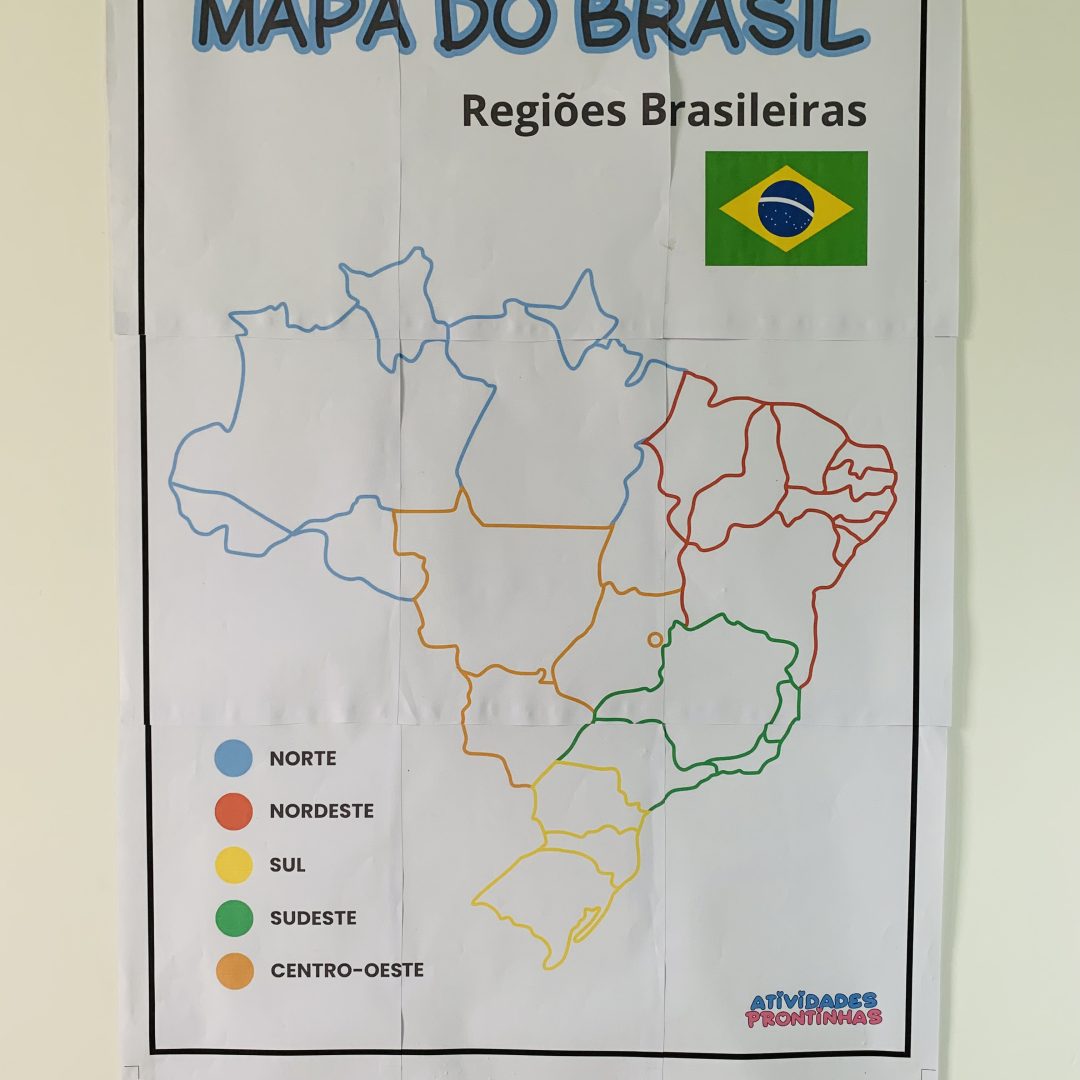 Cartaz Mapa do Brasil para colorir