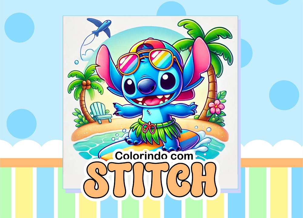Livro de Colorir Stitch Menino em pdf