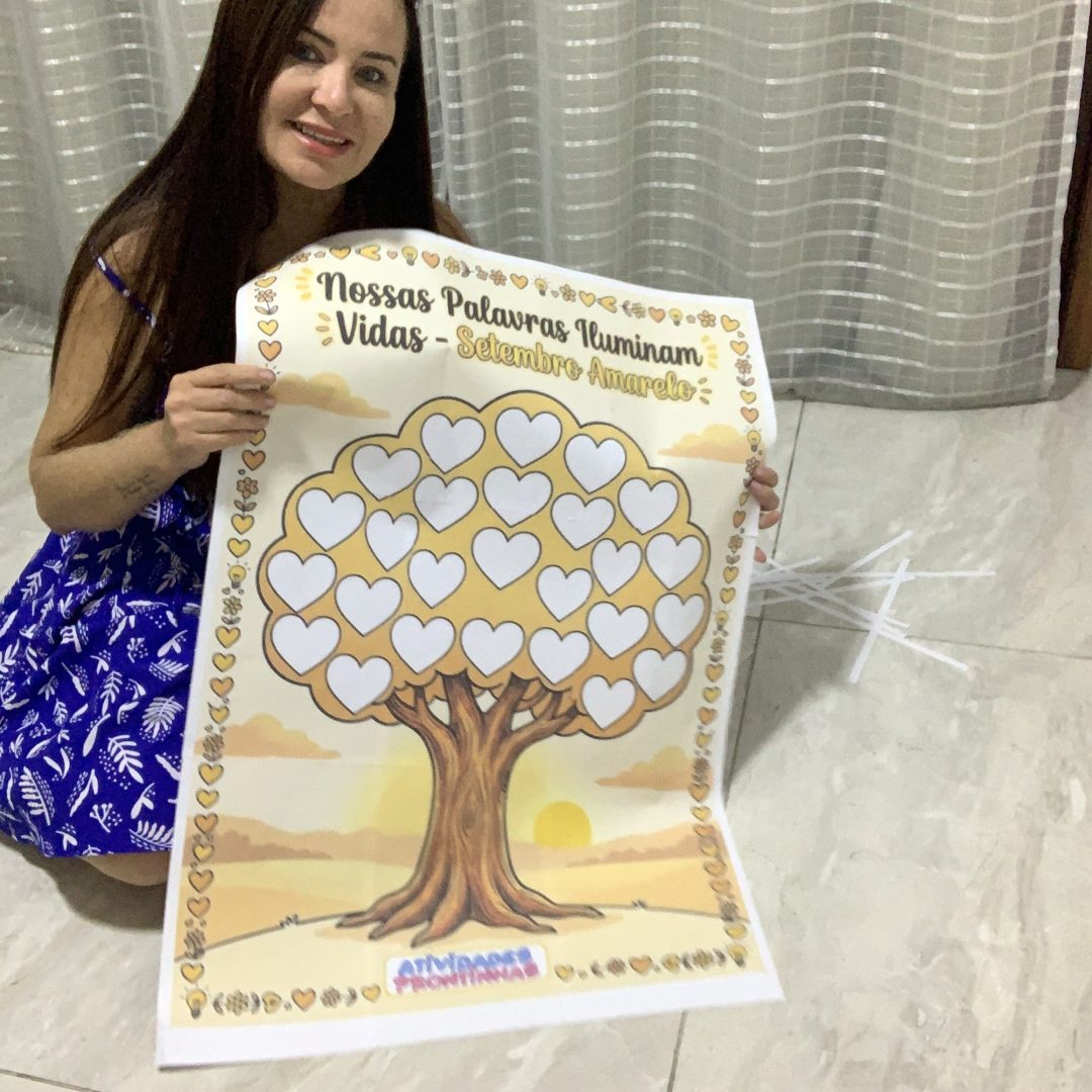 Cartaz Interativo Setembro Amarelo - Nossas Palavras...