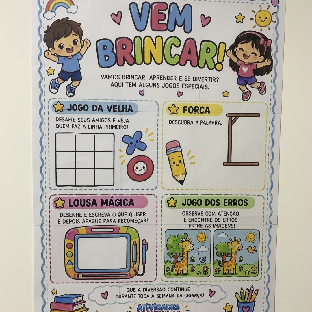 Cartaz Vamos Brincar
