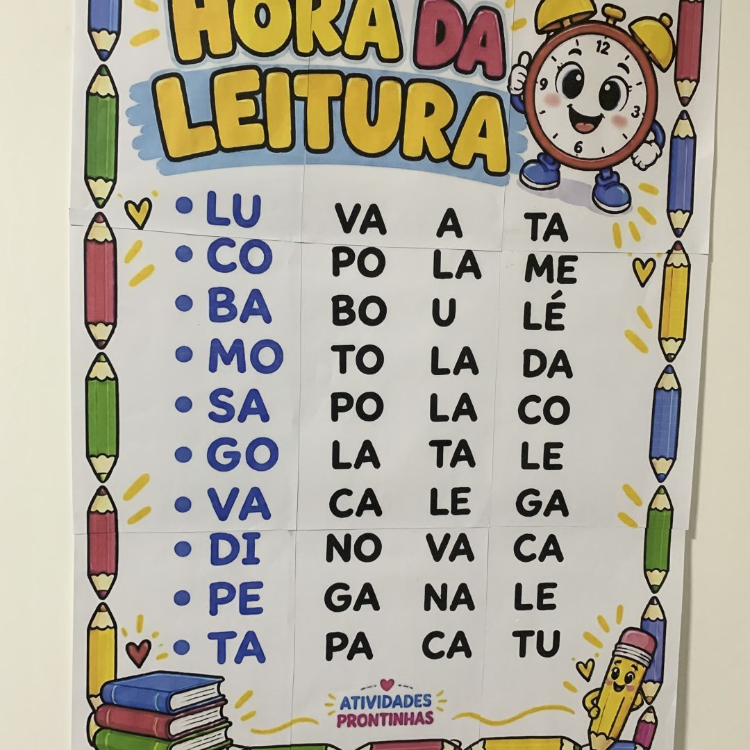 Cartaz Hora da Leitura