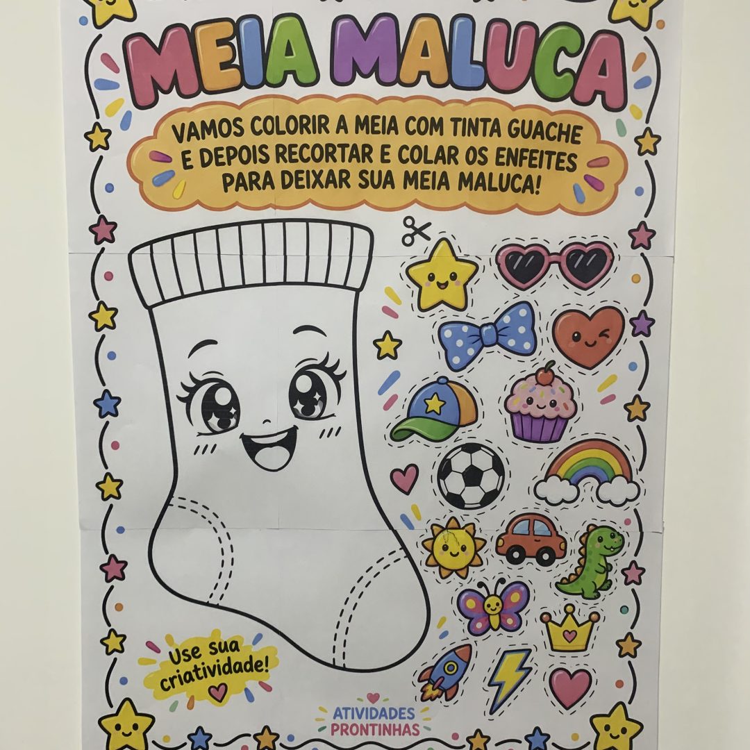 Cartaz Meia Maluca + Atividade Individual